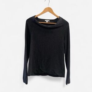 James Perse black heather long sleeve top
